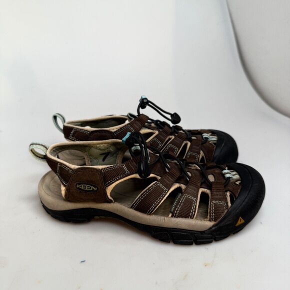 KEEN Newport Hiking Sandals Women’s US 7 Brown Tan Blue Closed Toe EUC - Picture 7 of 16